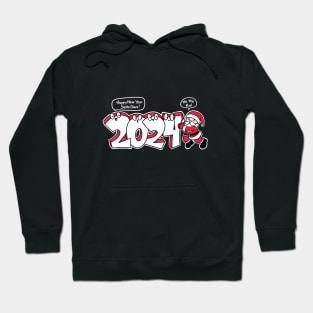 Funny Happy 2024 with Santa Claus Hoodie